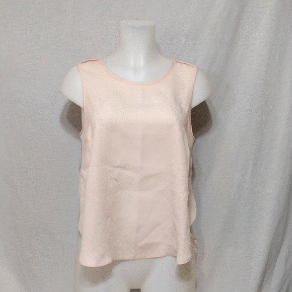 Rag & Bone Silk Blend Fleet Combo Tank Top M Blush Pink Hi-Low Chic Layered Top - Picture 3 of 8